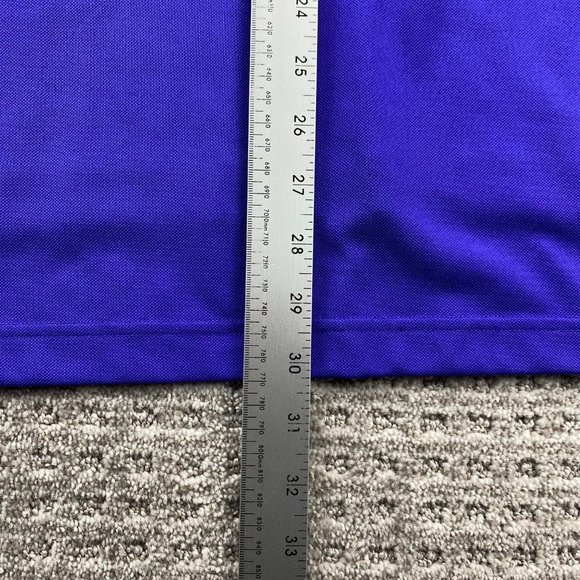 Adidas Golf Shirt Men Large L Purple Sports Activewear Golfing Embroidered Logo - Picture 10 of 10